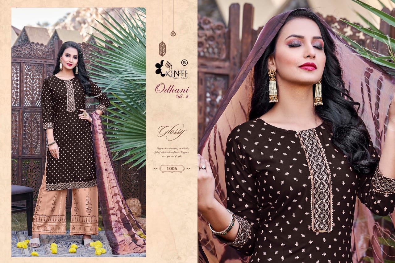 Kinti Odhani Vol 2 Wholesale Readymade Plazzo Suits Catalog